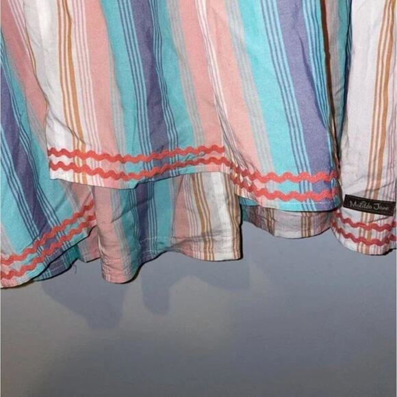 Matilda Jane Women's Size Medium Let's Go Together Sunset Season Striped Maxi Po - Picture 9 of 12